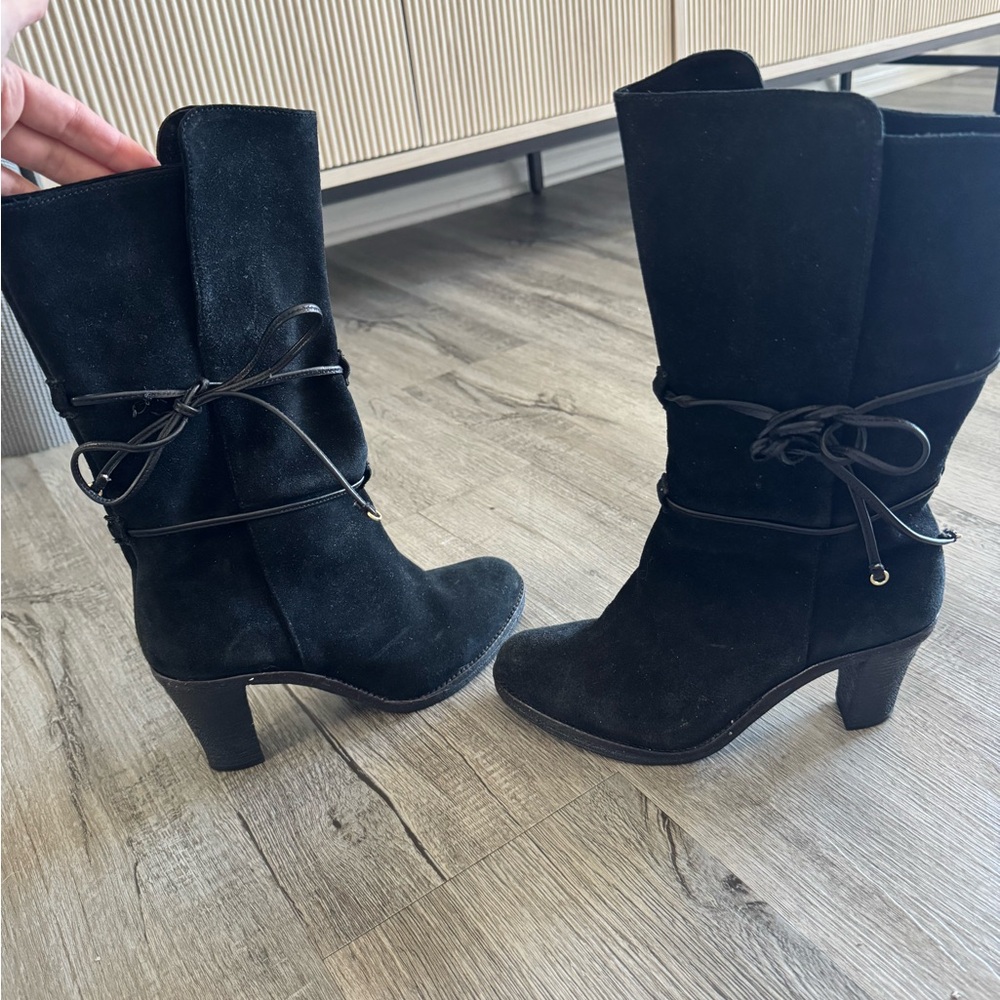 Chic Black Heeled Boots for Women